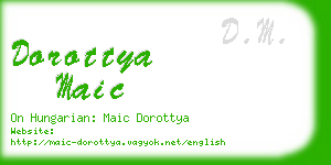 dorottya maic business card